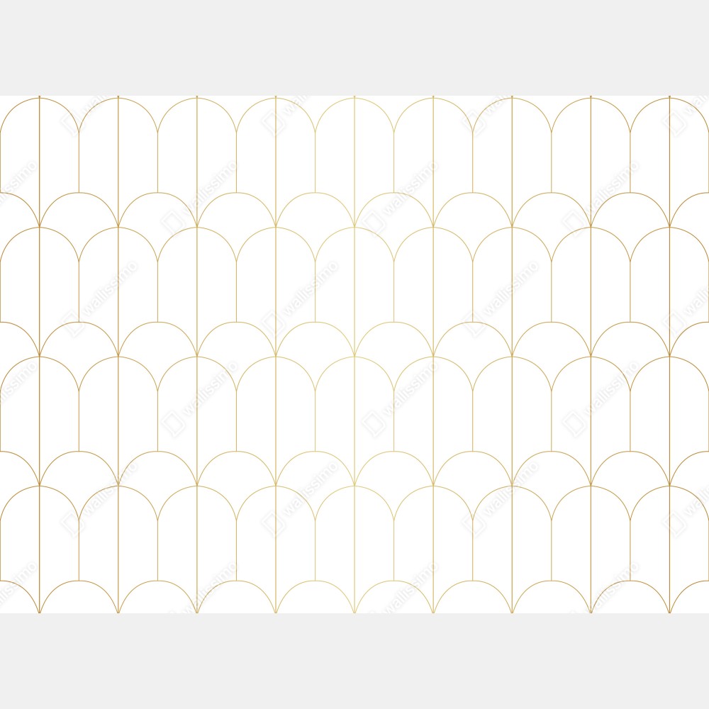 Naklejka na drzwi złoty art deco łukowy wzór – Wallissimo® Naklejka na drzwi złoty art deco łukowy wzór – Wallissimo®