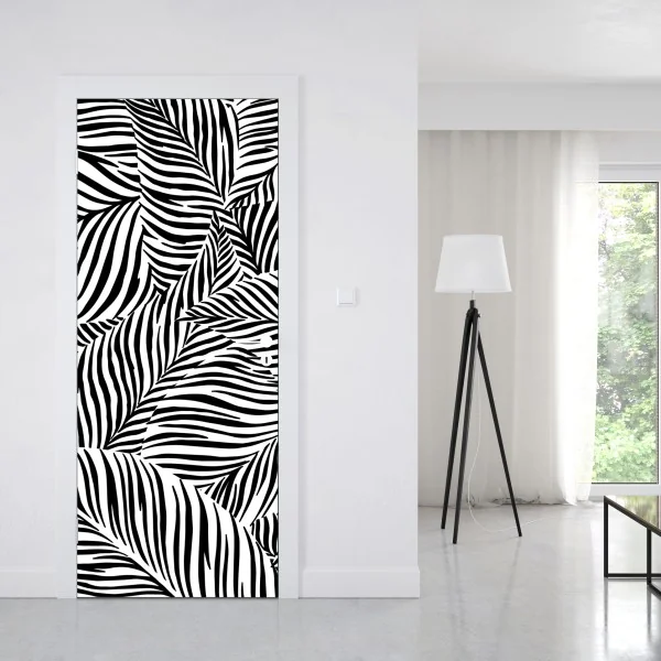 Naklejka na drzwi molo o zachodzie słońca nad plażą – Wallissimo®