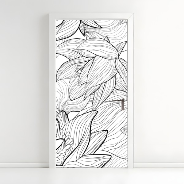 Naklejka na drzwi minimalistyczne geometryczne wnętrze z świetlikiem – Wallissimo®