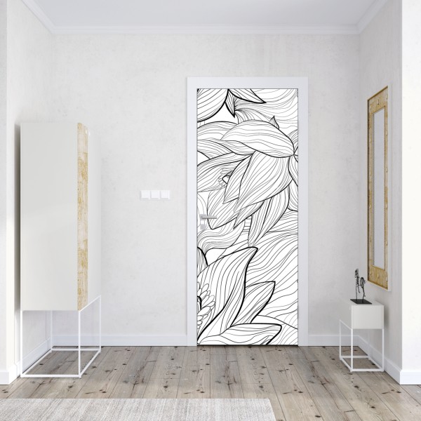 Naklejka na drzwi minimalistyczne geometryczne wnętrze z świetlikiem – Wallissimo®