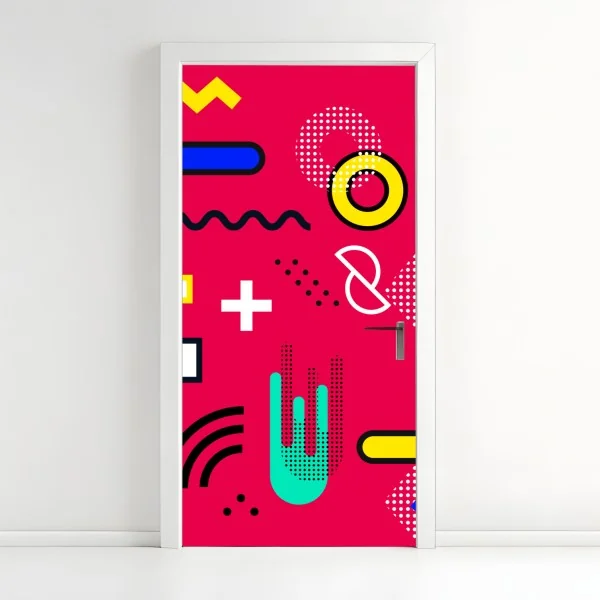 Naklejka na drzwi słoneczna uliczka nad morzem z widokiem na zatokę – Wallissimo®