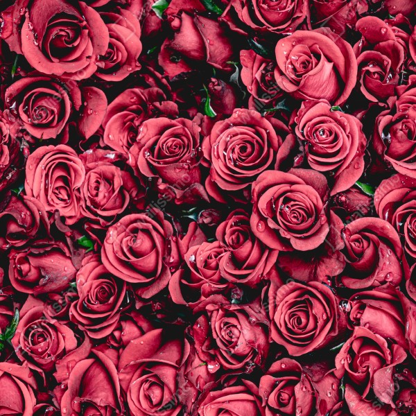 Naklejka na drzwi gęste czerwone róże dekoracja ścienna – Wallissimo® Naklejka na drzwi gęste czerwone róże dekoracja ścienna – Wallissimo®