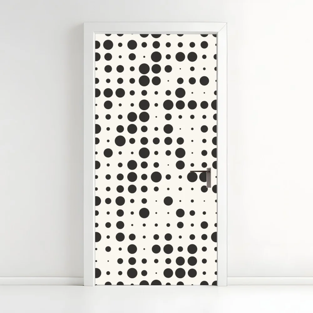 Naklejka na drzwi minimalistyczny wzór kropek – Wallissimo® Naklejka na drzwi minimalistyczny wzór kropek – Wallissimo®