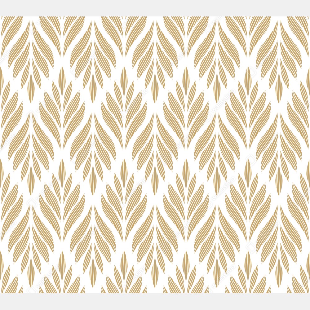 Naklejka na drzwi złoty wzór liści - bezszwowy motyw – Wallissimo® Naklejka na drzwi złoty wzór liści - bezszwowy motyw – Wallissimo®