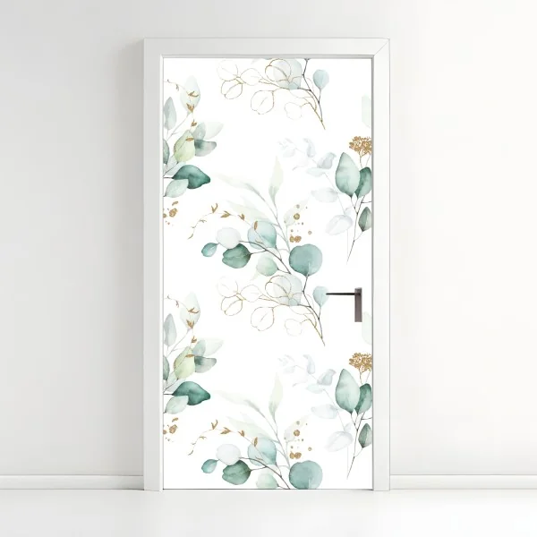 Naklejka na drzwi słoneczna żółta uliczka w Rethymno, Kreta – Wallissimo®