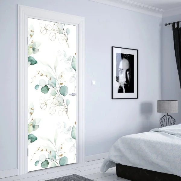 Naklejka na drzwi słoneczna żółta uliczka w Rethymno, Kreta – Wallissimo®