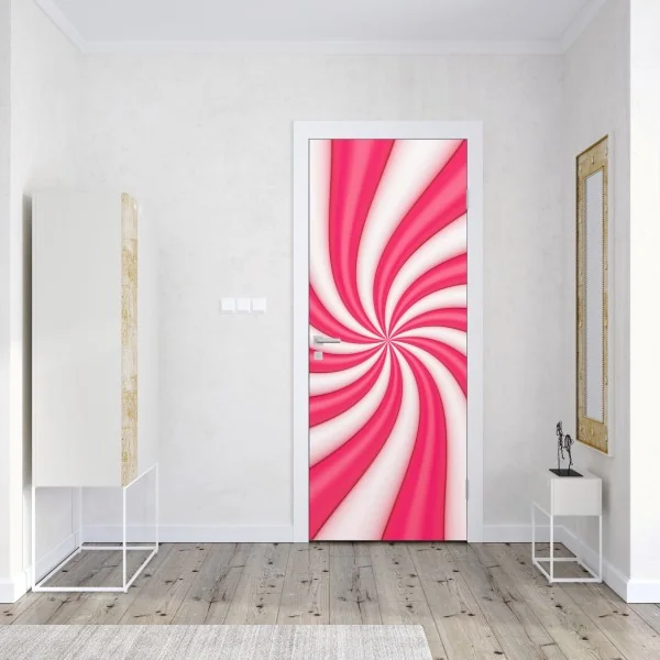 Naklejka na drzwi wiosenna łąka pod błękitnym niebem – Wallissimo®