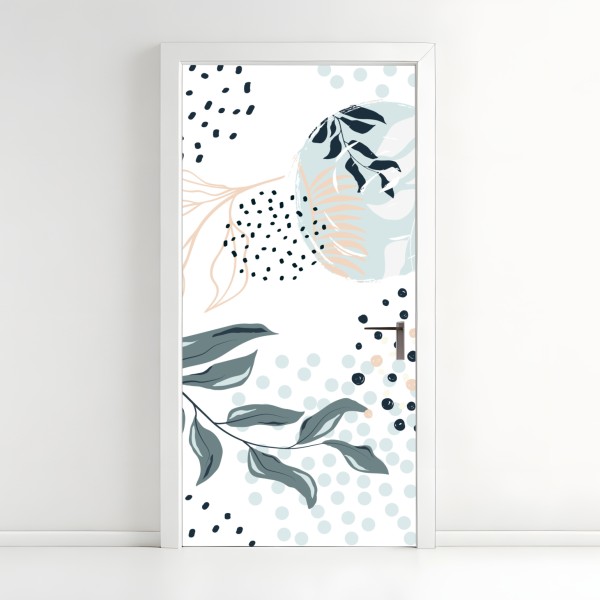 Naklejka na drzwi pastelowy wzór pociągnięć pędzla – Wallissimo®