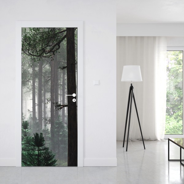 Naklejka na drzwi zbliżenie silnika odrzutowego na terminalu – Wallissimo®