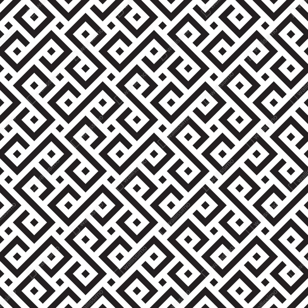 Naklejka na drzwi ponadczasowy czarno-biały geometryczny wzór – Wallissimo® Naklejka na drzwi ponadczasowy czarno-biały geometryczny wzór – Wallissimo®