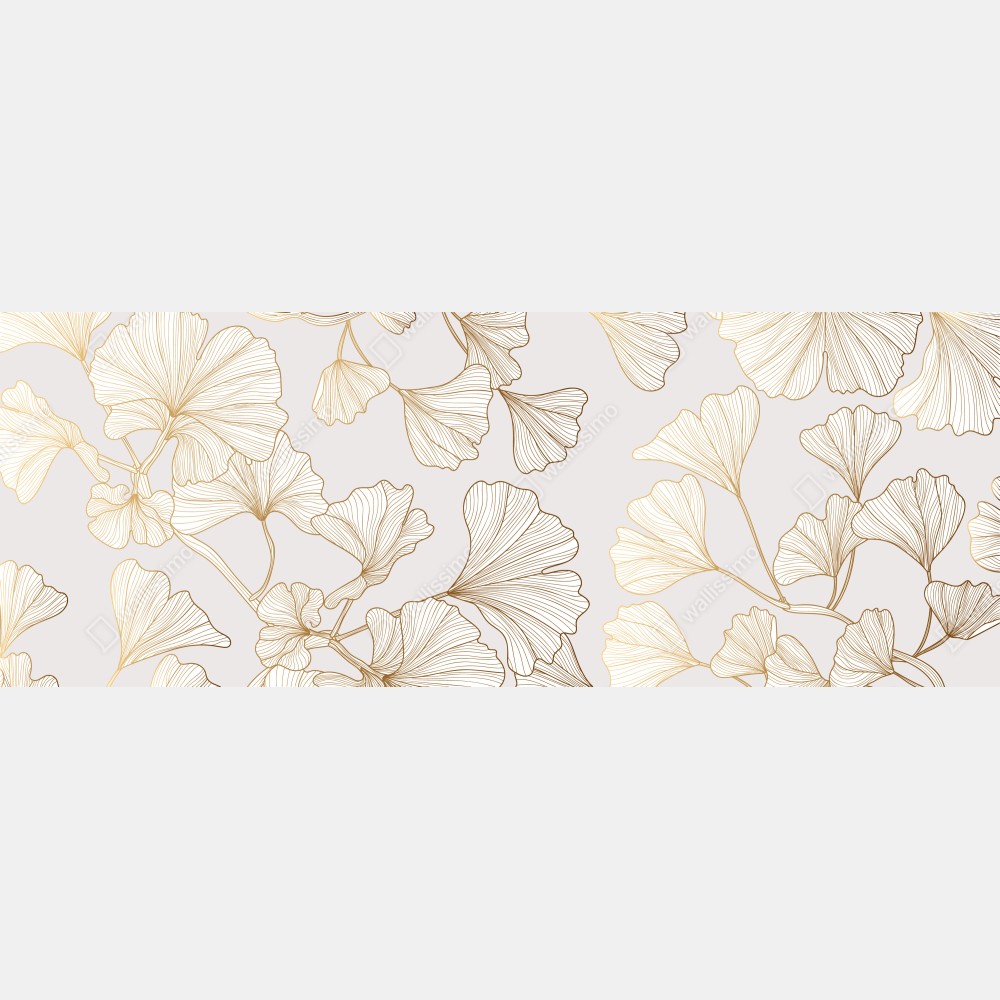 Naklejka na drzwi delikatny złoty wzór miłorzębu – Wallissimo® Naklejka na drzwi delikatny złoty wzór miłorzębu – Wallissimo®