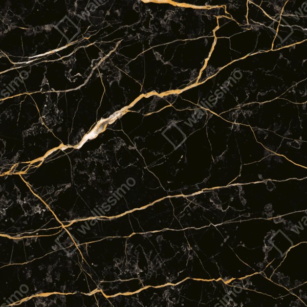 Naklejka na drzwi czarny marmur ze złotymi żyłami – Wallissimo® Naklejka na drzwi czarny marmur ze złotymi żyłami – Wallissimo®