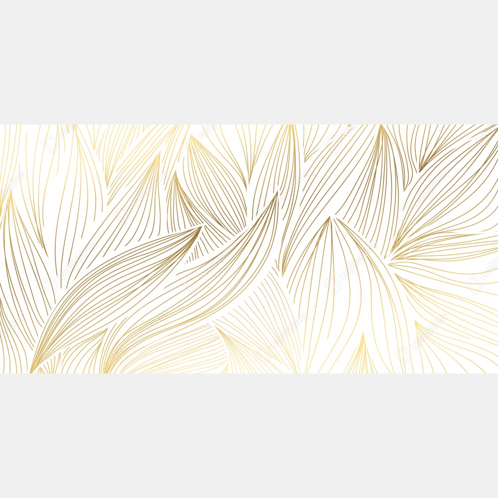 Naklejka na drzwi złote liście w liniowej grafice – Wallissimo® Naklejka na drzwi złote liście w liniowej grafice – Wallissimo®