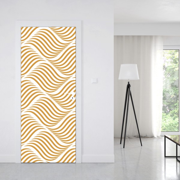 Naklejka na drzwi słoneczna kwiatowa alejka w Umbrii – Wallissimo®