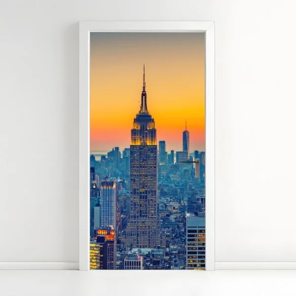 Naklejka na drzwi zachód słońca nad Hintersee – Wallissimo®