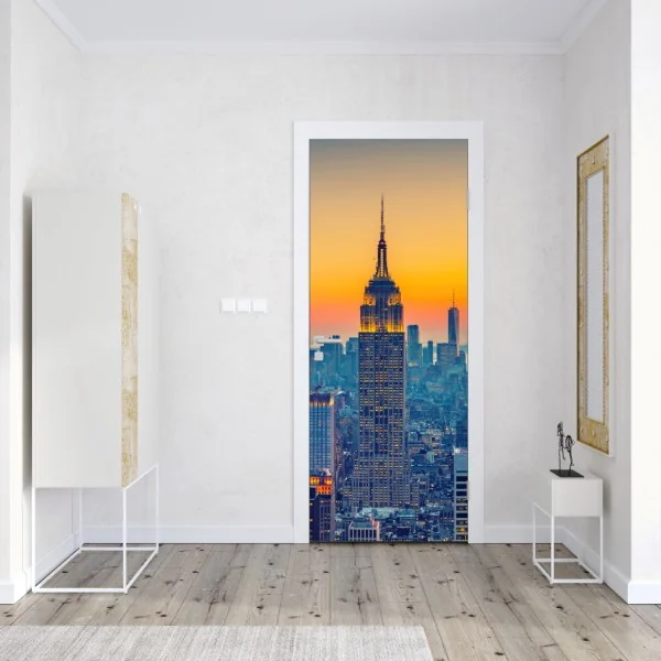 Naklejka na drzwi zachód słońca nad Hintersee – Wallissimo®