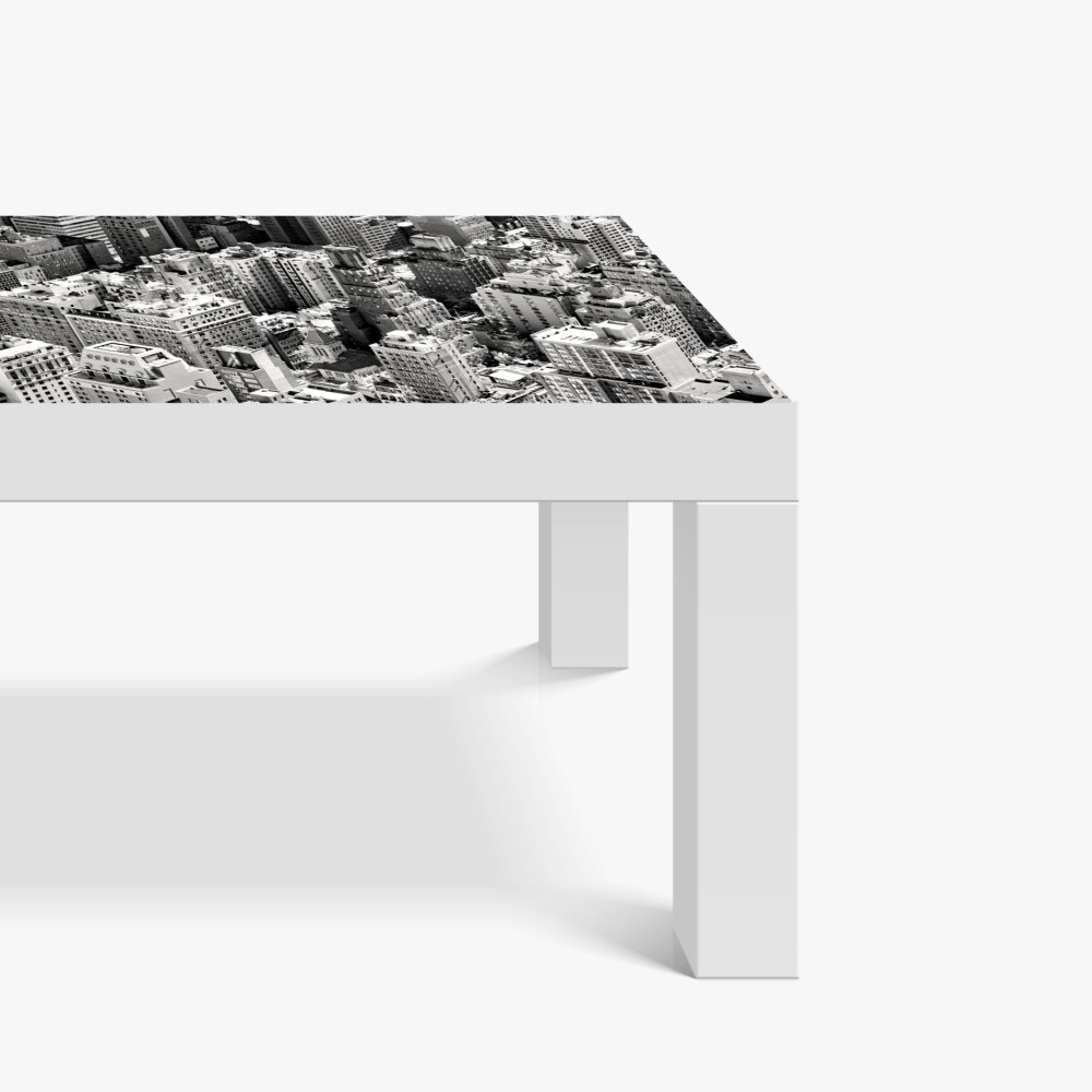 Naklejka na biurko i stół Manhattan widok z lotu ptaka w monochromie – Wallissimo® Naklejka na biurko i stół Manhattan widok z lotu ptaka w monochromie – Wallissimo®