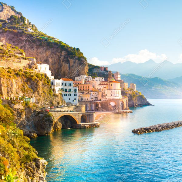 Naklejka na biurko i stół słoneczne wybrzeże Amalfi – Wallissimo® Naklejka na biurko i stół słoneczne wybrzeże Amalfi – Wallissimo®