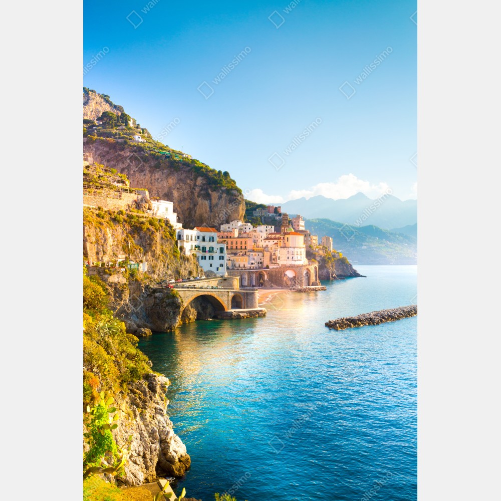 Naklejka na biurko i stół słoneczne wybrzeże Amalfi – Wallissimo® Naklejka na biurko i stół słoneczne wybrzeże Amalfi – Wallissimo®