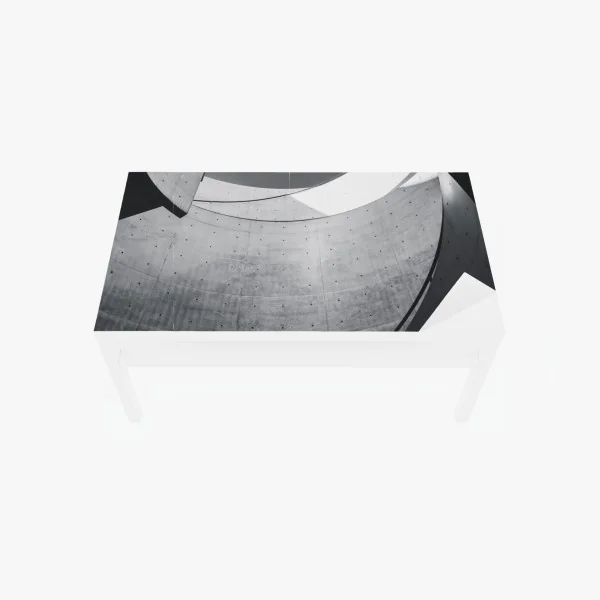 Naklejka na biurko i stół zakrzywione betonowe schody spiralne