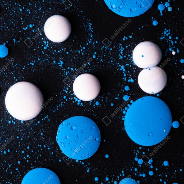 Naklejka na biurko i stół niebieski marmurowy wzór płynnej farby – Wallissimo® Naklejka na biurko i stół niebieski marmurowy wzór płynnej farby – Wallissimo®