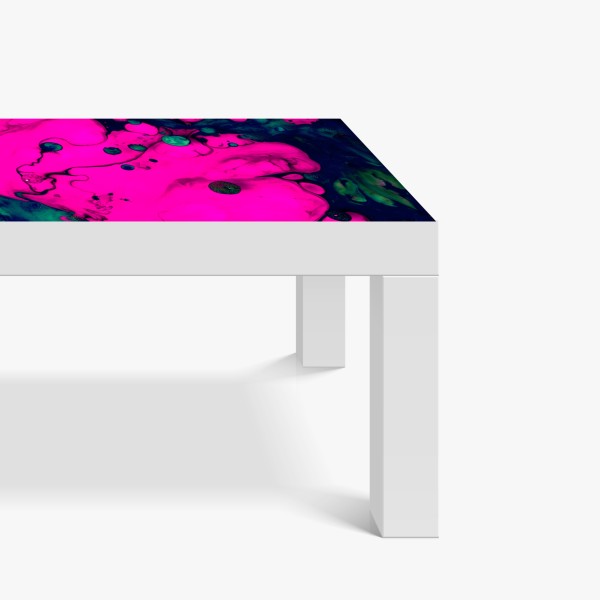 Naklejka na biurko i stół stylizowany motyw tygrysa na turkusowym tle – Wallissimo®