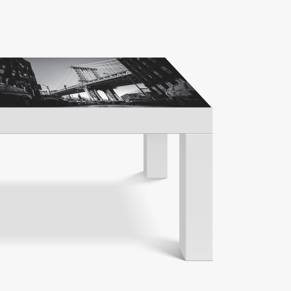 Naklejka na biurko i stół złote liście w stylu line art – Wallissimo®