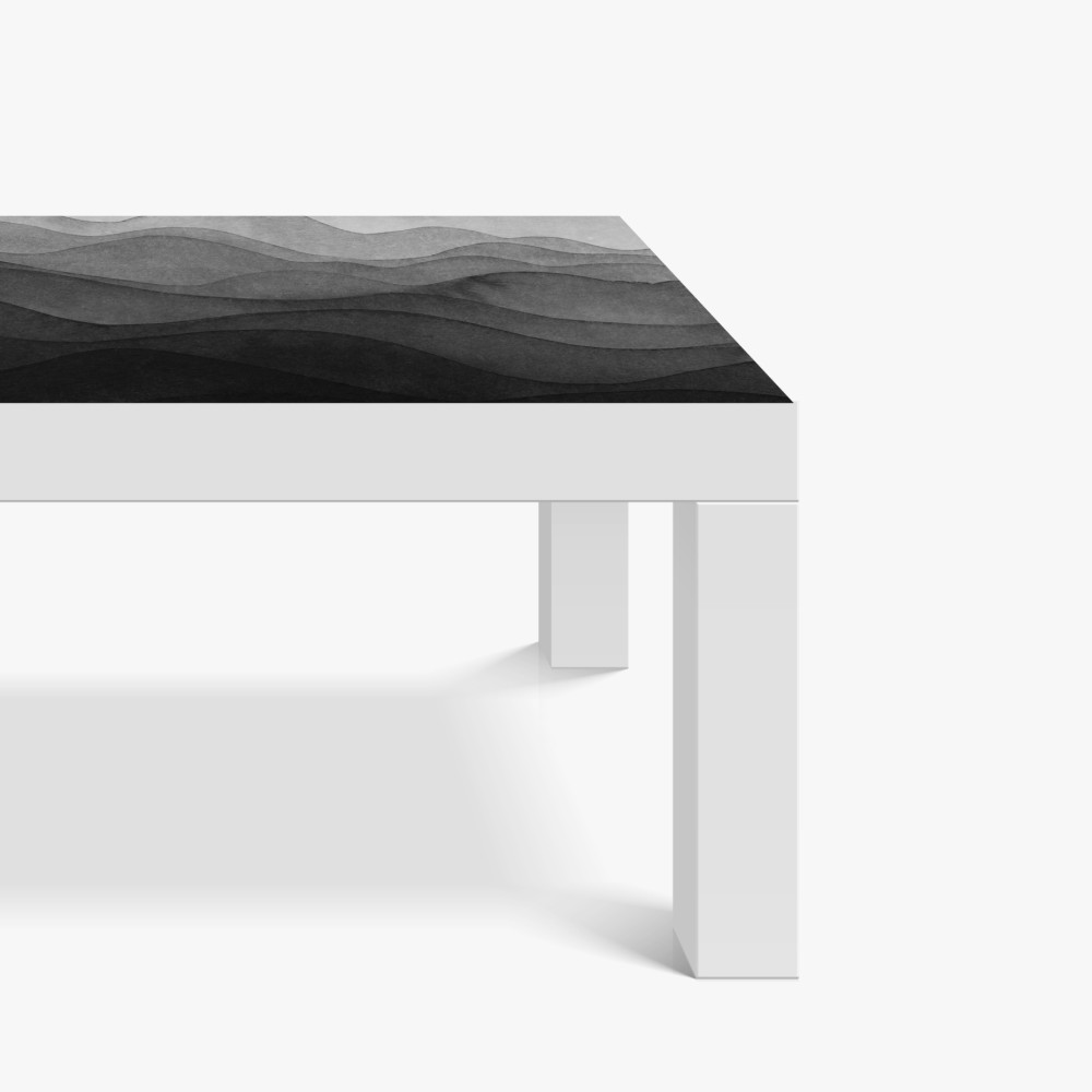 Naklejka na biurko i stół monochromatyczne warstwowe góry – Wallissimo® Naklejka na biurko i stół monochromatyczne warstwowe góry – Wallissimo®