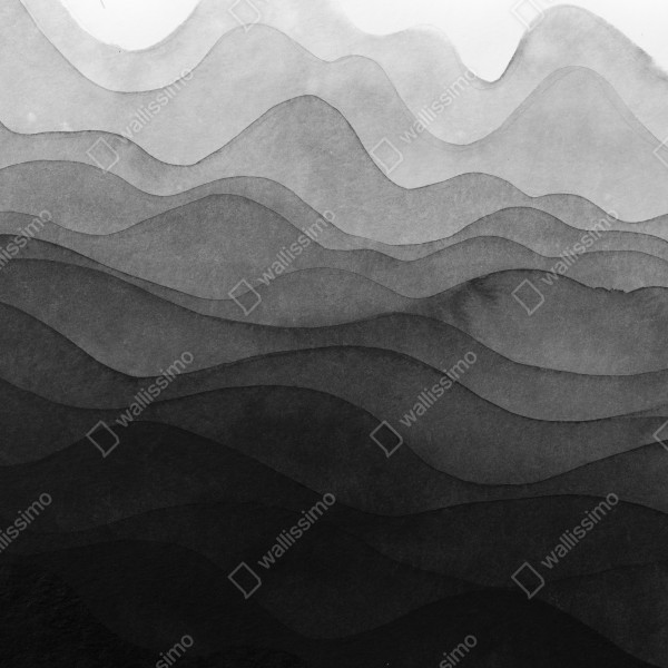 Naklejka na biurko i stół monochromatyczne warstwowe góry – Wallissimo® Naklejka na biurko i stół monochromatyczne warstwowe góry – Wallissimo®