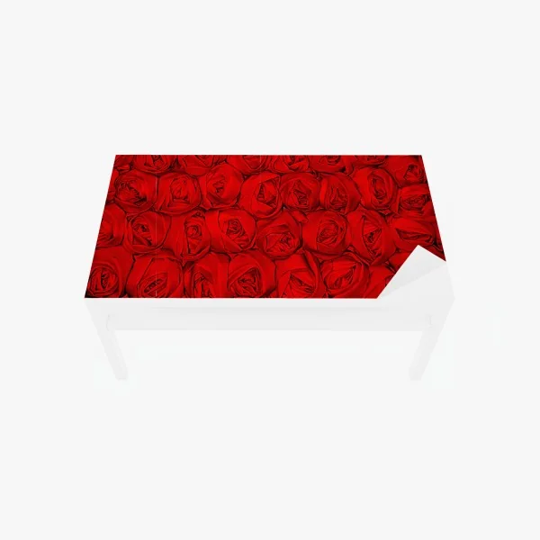 Naklejka na biurko i stół nieskończone czerwone róże