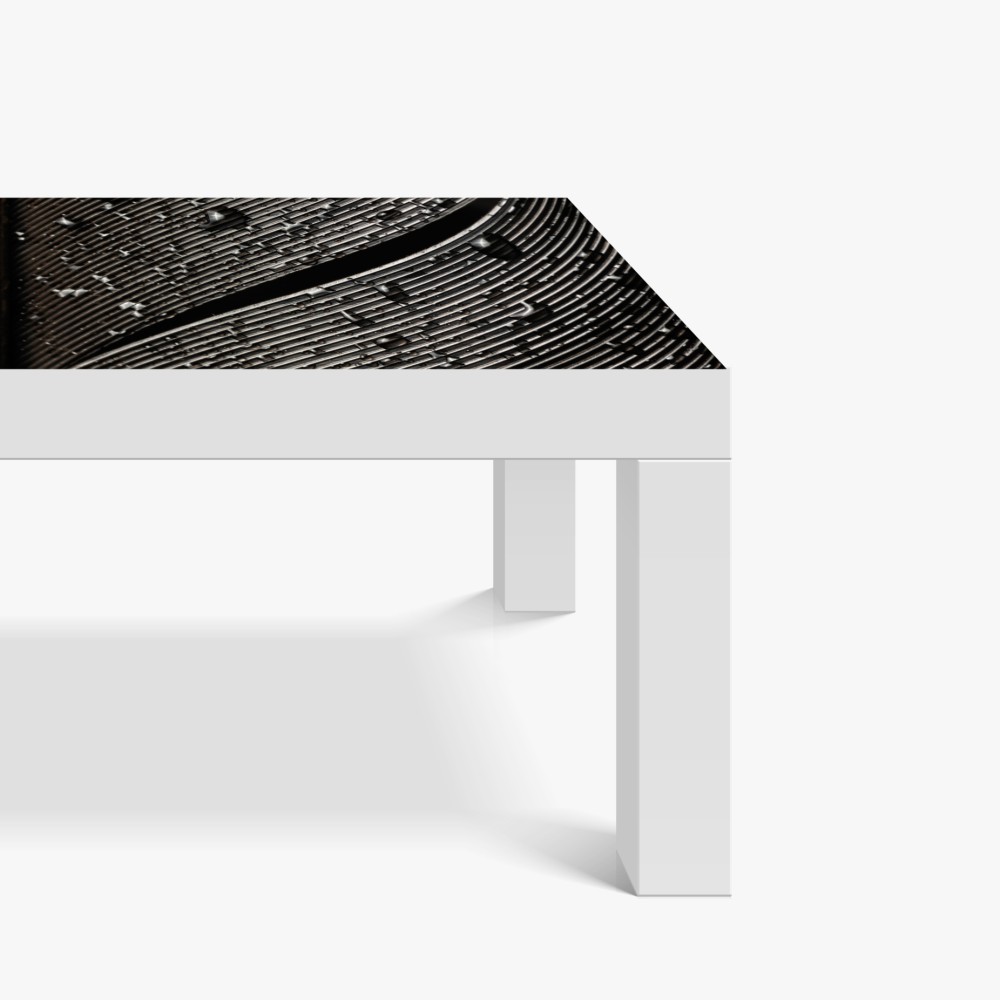 Naklejka na biurko i stół czarno-białe pióro z kroplami wody – Wallissimo® Naklejka na biurko i stół czarno-białe pióro z kroplami wody – Wallissimo®