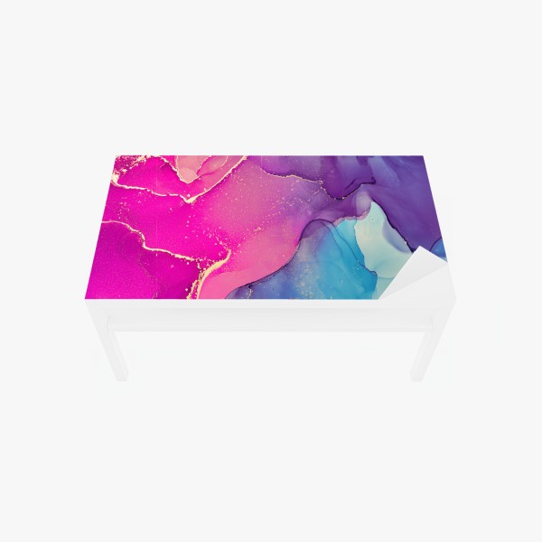 Naklejka na biurko i stół wibrująca marmurowa kompozycja alkoholowego tuszu