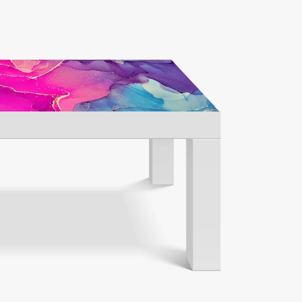 Naklejka na biurko i stół wibrująca marmurowa kompozycja alkoholowego tuszu