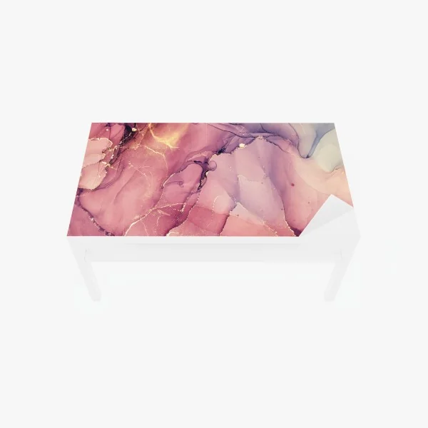 Naklejka na biurko i stół eteryczna fioletowa abstrakcja marmurowa