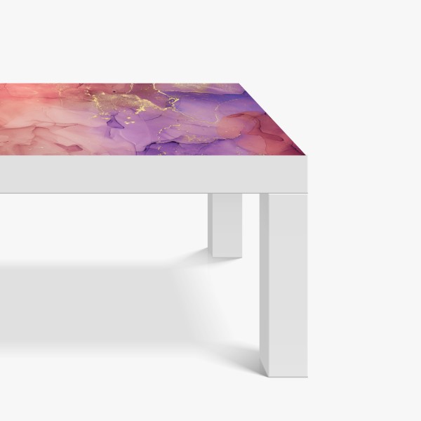 Naklejka na biurko i stół złoty wzór falowy do dekoracji ściennej – Wallissimo®