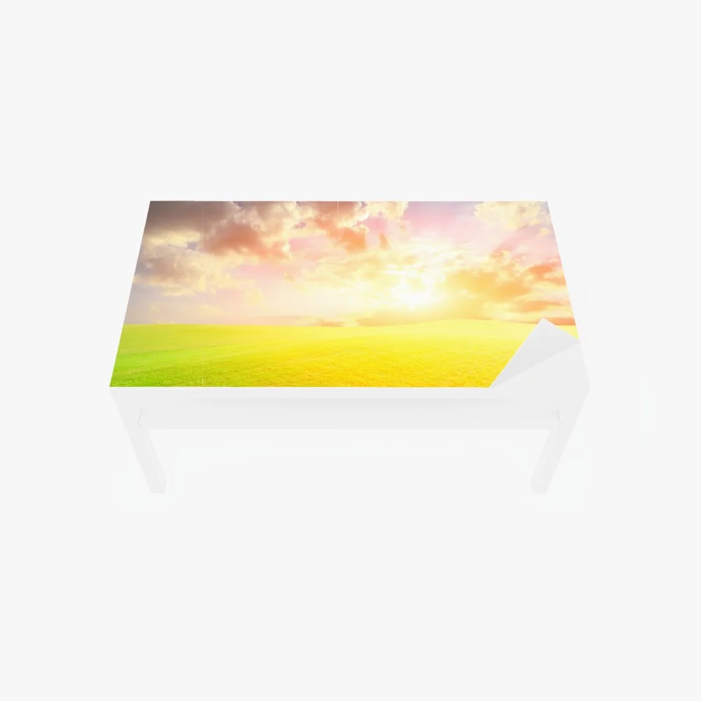 Naklejka na biurko i stół słoneczna łąka o zmierzchu – Wallissimo® Naklejka na biurko i stół słoneczna łąka o zmierzchu – Wallissimo®