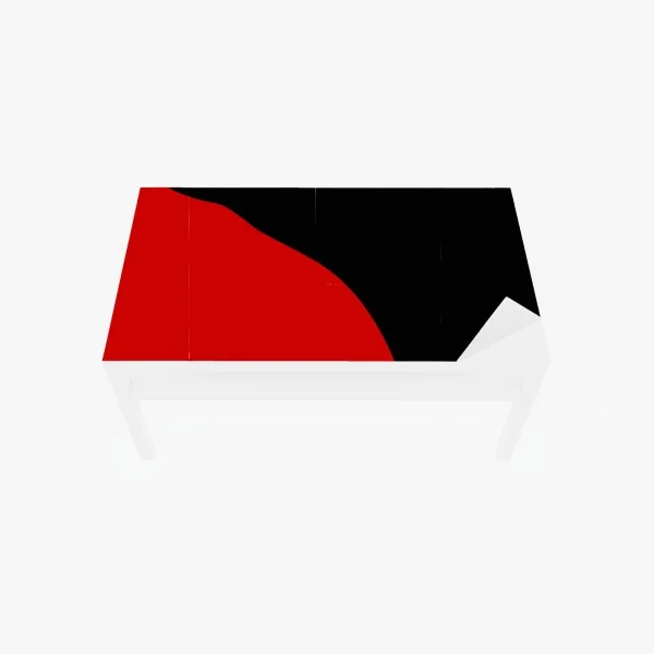 Naklejka na biurko i stół odważna czerwono-czarna sylwetka