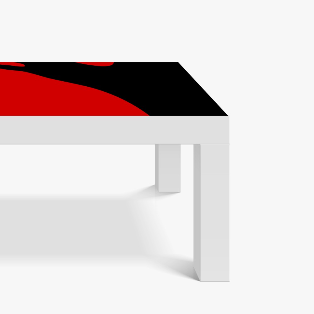 Naklejka na biurko i stół odważna czerwono-czarna sylwetka – Wallissimo® Naklejka na biurko i stół odważna czerwono-czarna sylwetka – Wallissimo®