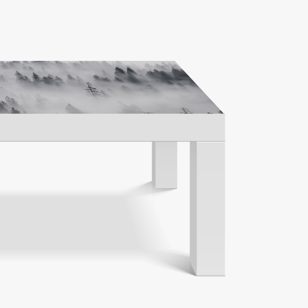 Naklejka na biurko i stół mglisty las sosnowy – Wallissimo® Naklejka na biurko i stół mglisty las sosnowy – Wallissimo®