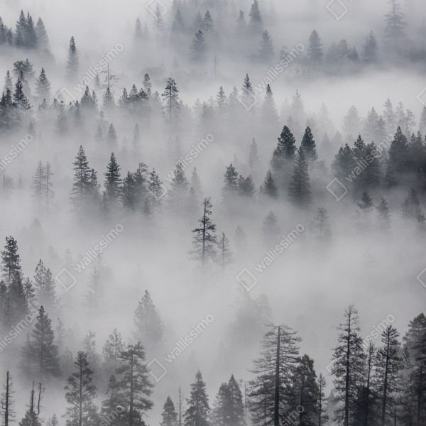 Naklejka na biurko i stół mglisty las sosnowy – Wallissimo® Naklejka na biurko i stół mglisty las sosnowy – Wallissimo®