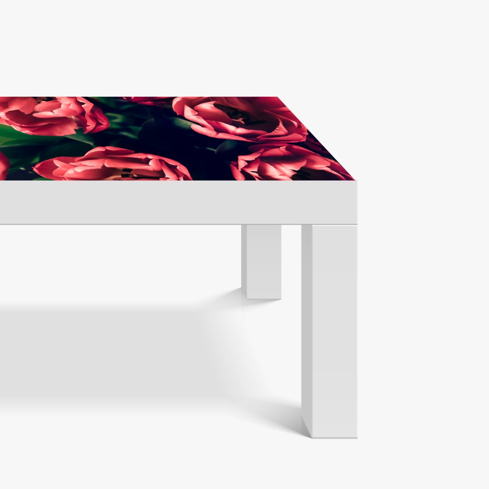 Naklejka na biurko i stół nastrojowy różowy bukiet tulipanów – Wallissimo® Naklejka na biurko i stół nastrojowy różowy bukiet tulipanów – Wallissimo®