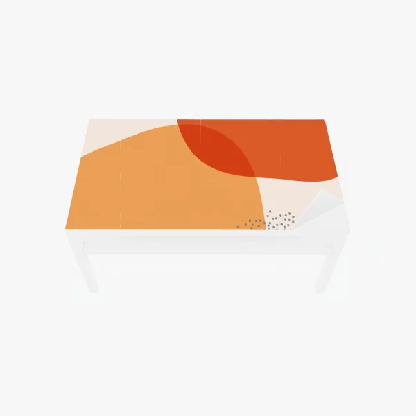 Naklejka na biurko i stół zbliżenie czerwonej dalii – Wallissimo®