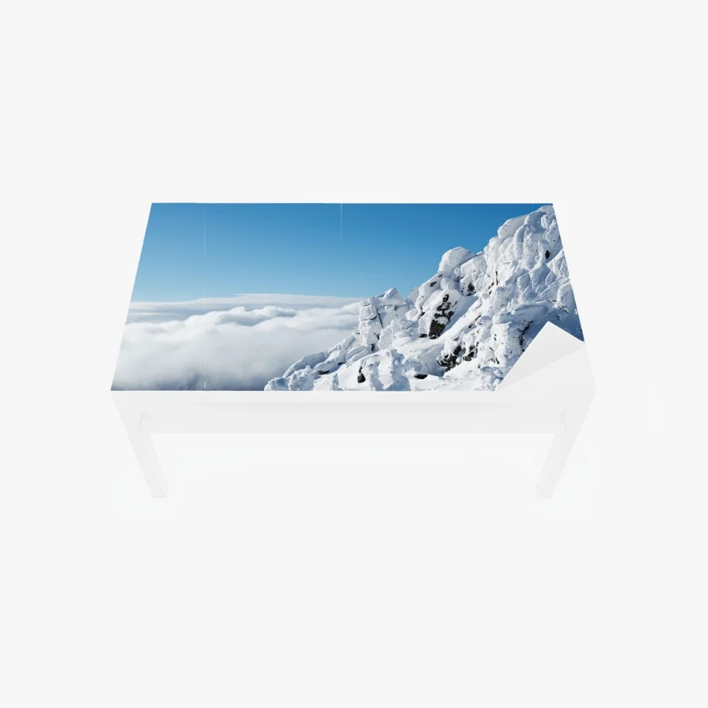 Naklejka na biurko i stół spokojny zimowy krajobraz górski – Wallissimo® Naklejka na biurko i stół spokojny zimowy krajobraz górski – Wallissimo®