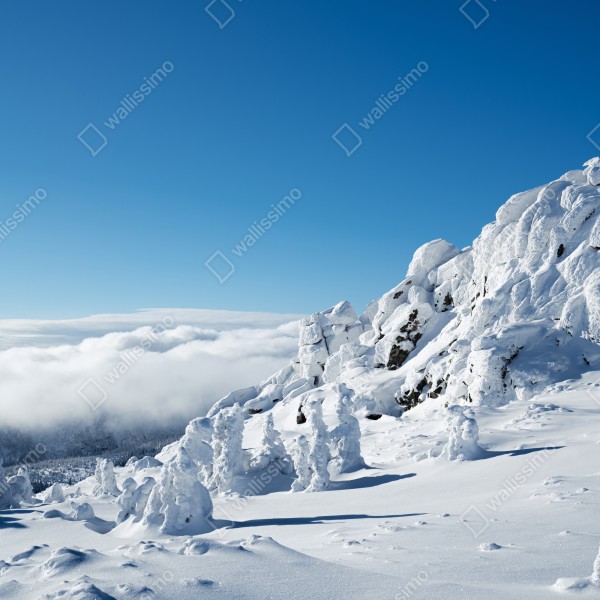 Naklejka na biurko i stół spokojny zimowy krajobraz górski – Wallissimo® Naklejka na biurko i stół spokojny zimowy krajobraz górski – Wallissimo®