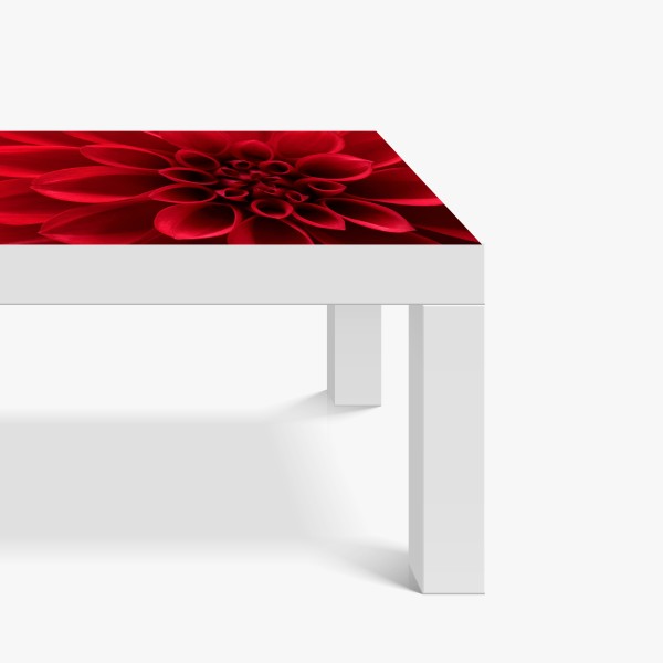 Naklejka na biurko i stół zbliżenie czerwonej dalii – Wallissimo® Naklejka na biurko i stół zbliżenie czerwonej dalii – Wallissimo®