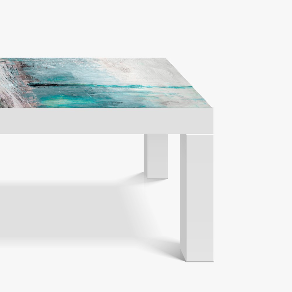 Naklejka na biurko i stół spokojna turkusowa abstrakcyjna morska panorama – Wallissimo® Naklejka na biurko i stół spokojna turkusowa abstrakcyjna morska panorama – Wallissimo®