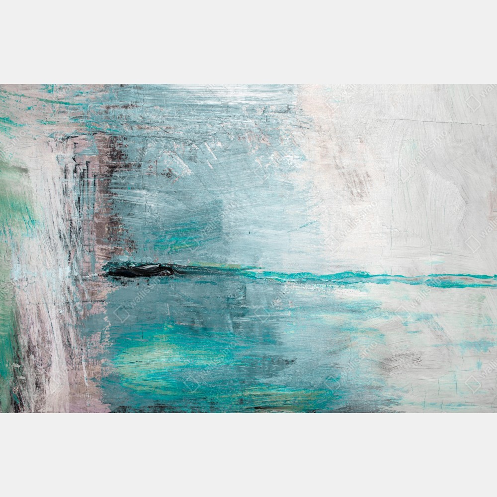 Naklejka na biurko i stół spokojna turkusowa abstrakcyjna morska panorama – Wallissimo® Naklejka na biurko i stół spokojna turkusowa abstrakcyjna morska panorama – Wallissimo®