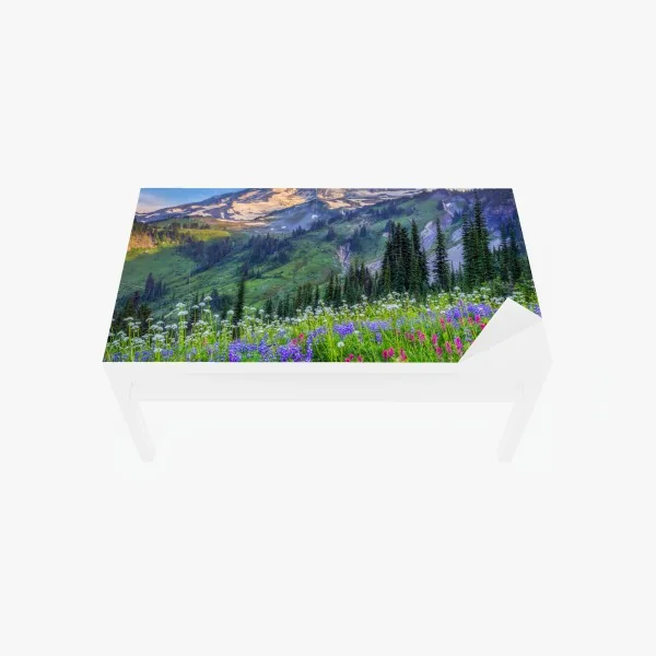 Naklejka na biurko i stół paw wśród gałęzi granatu – Wallissimo®