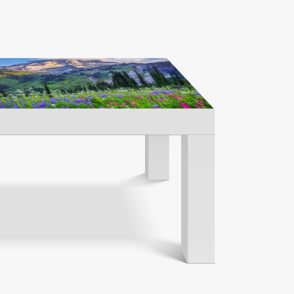 Naklejka na biurko i stół paw wśród gałęzi granatu – Wallissimo®