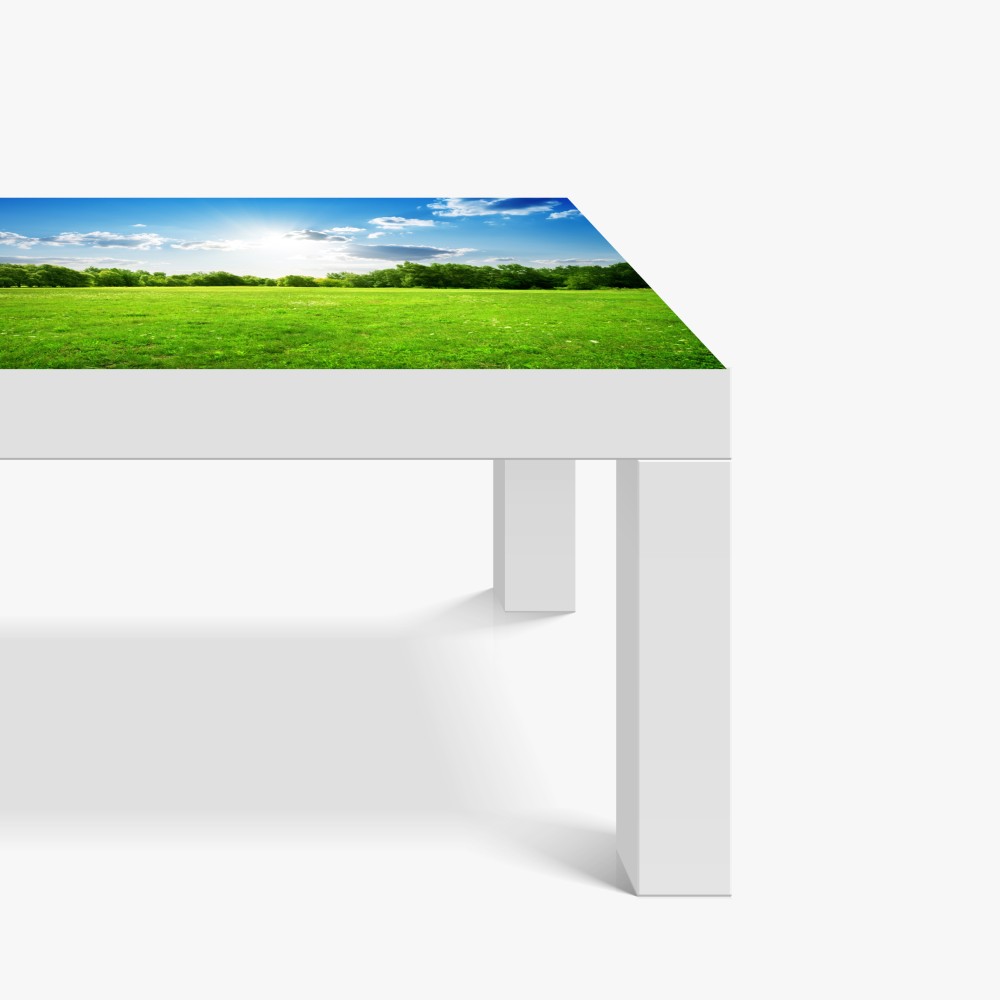 Naklejka na biurko i stół słoneczna zielona łąka – Wallissimo® Naklejka na biurko i stół słoneczna zielona łąka – Wallissimo®